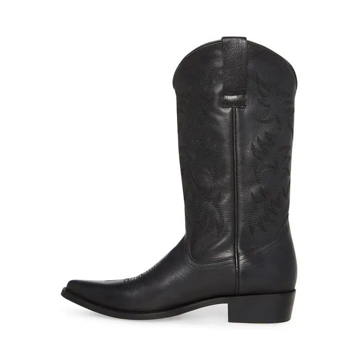 Mens Reyy Black Leather Steve Madden Boots Mens Reyy Black Leather Steve Madden Boots