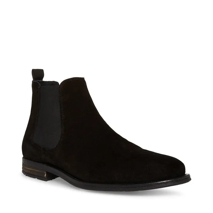 Mens Richard Black Suede Steve Madden Boots Mens Richard Black Suede Steve Madden Boots