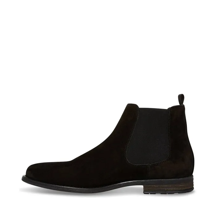 Mens Richard Black Suede Steve Madden Boots Mens Richard Black Suede Steve Madden Boots