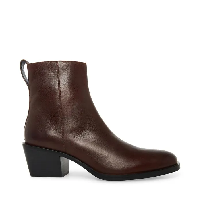 Mens Richie Brown Leather Steve Madden Boots