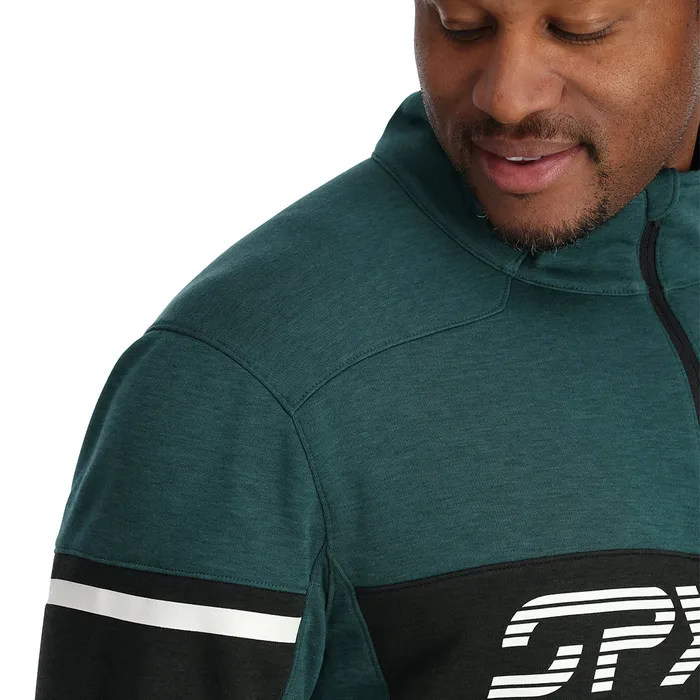 Mens Speed Fleece Half Zip 8211 Cypress Green Spyder Fleece