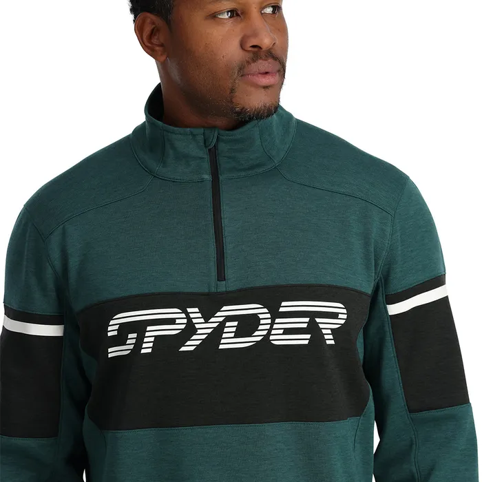 Mens Speed Fleece Half Zip 8211 Cypress Green Spyder Fleece
