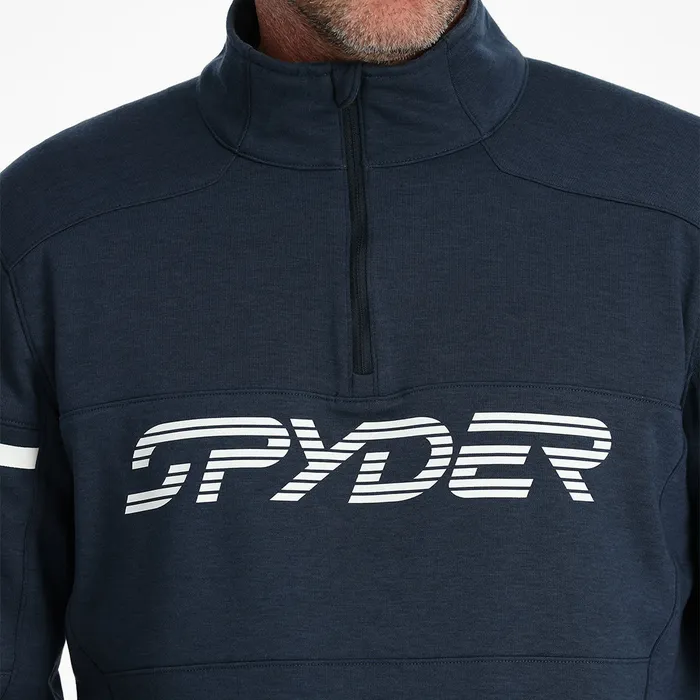 Mens Speed Fleece Half Zip 8211 True Navy Spyder Fleece
