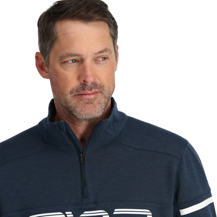 Mens Speed Fleece Half Zip 8211 True Navy Spyder Fleece
