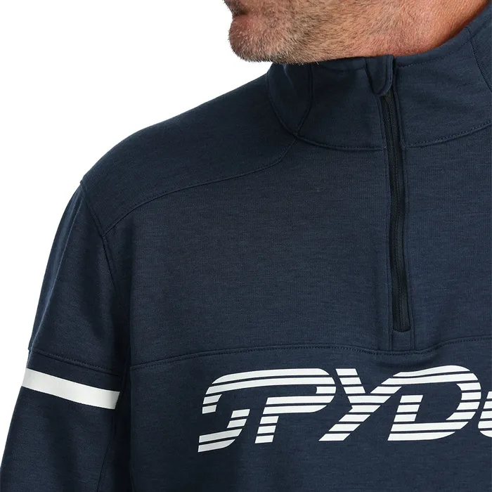 Mens Speed Fleece Half Zip 8211 True Navy Spyder Fleece