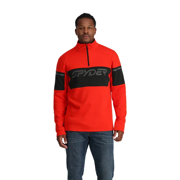 Mens Speed Fleece Half Zip 8211 Volcano Spyder Fleece