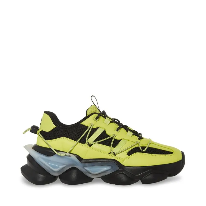 Mens Storm Lime Steve Madden Sneakers