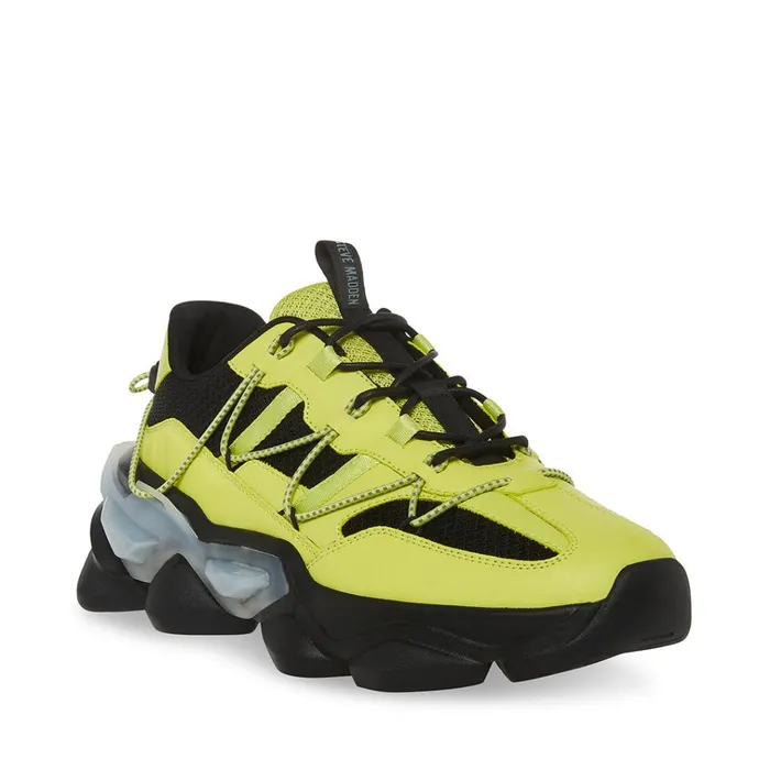 Mens Storm Lime Steve Madden Sneakers