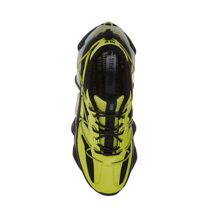 Mens Storm Lime Steve Madden Sneakers