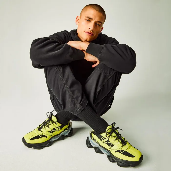Mens Storm Lime Steve Madden Sneakers