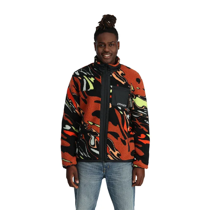 Mens Unisex Sherman Full Zip 8211 Multi Spyder Fleece