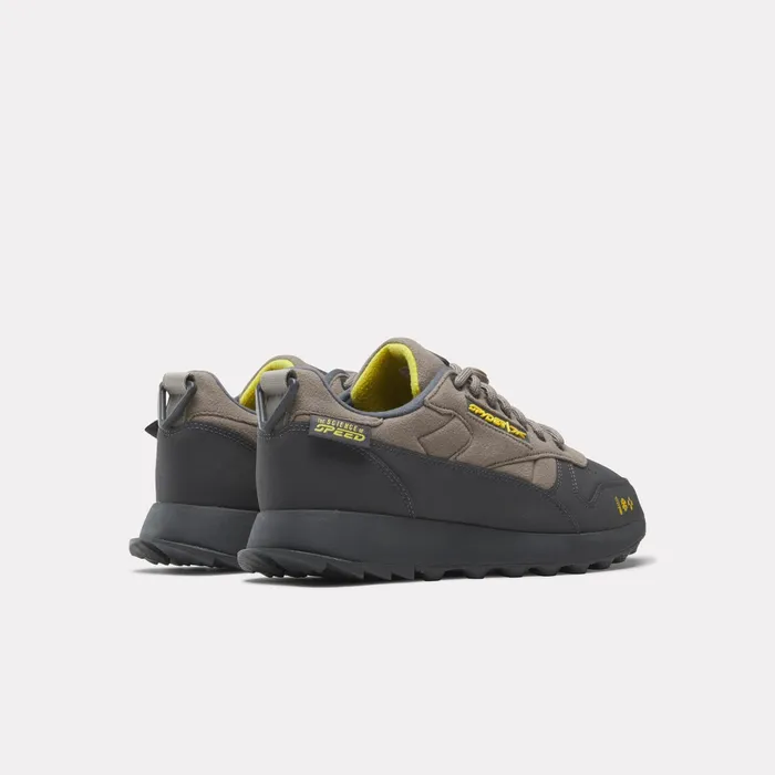 Mens Unisex Spyder X Reebok Classic Leather Trail Shoes 8211 Grey Spyder Sneakers