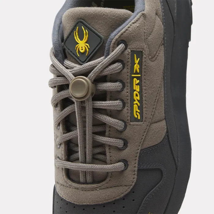 Mens Unisex Spyder X Reebok Classic Leather Trail Shoes 8211 Grey Spyder Sneakers