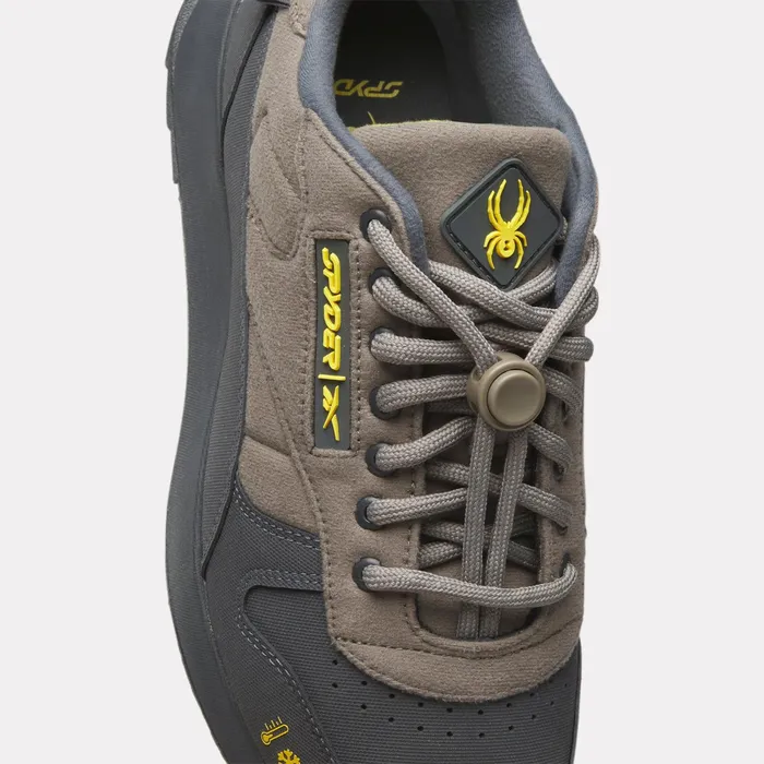 Mens Unisex Spyder X Reebok Classic Leather Trail Shoes 8211 Grey Spyder Sneakers