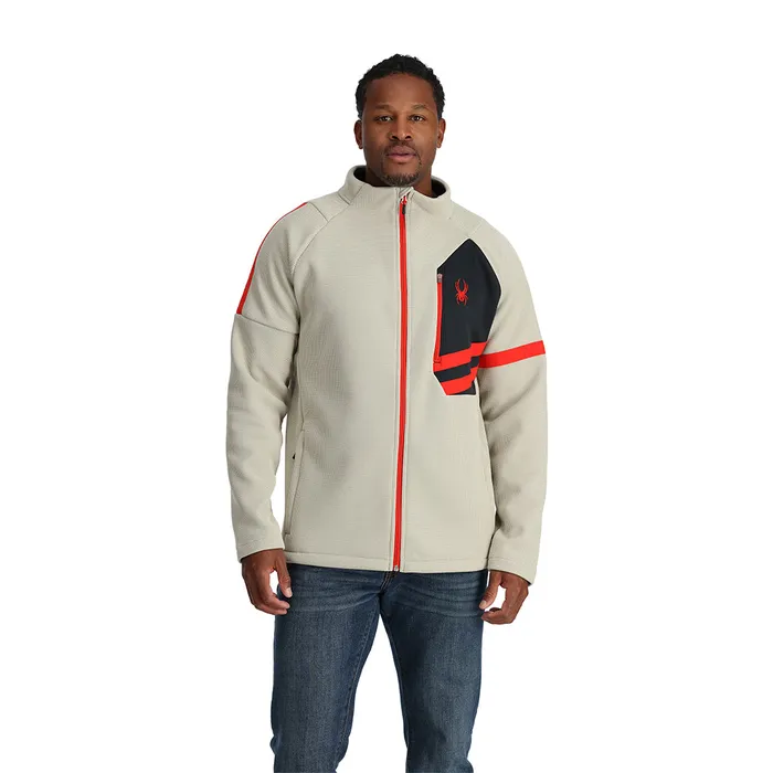 Mens Wengen Bandit Full Zip 8211 Sandstorm Spyder Fleece