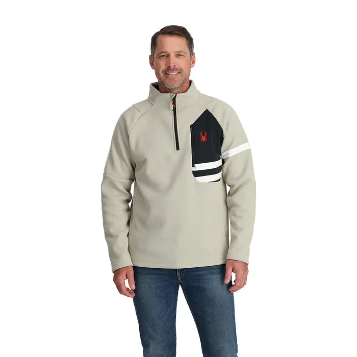Mens Wengen Bandit Half Zip 8211 Sandstorm Spyder Fleece