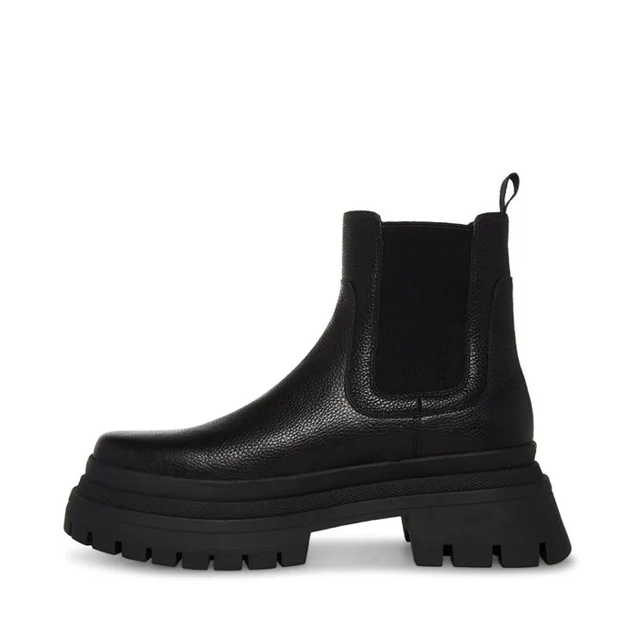 Mens Zap Black Leather Steve Madden Boots Mens Zap Black Leather Steve Madden Boots