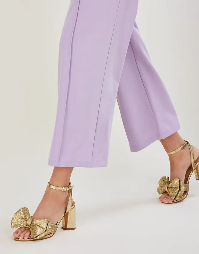 Metallic Bow Block Heel Sandals Gold Women Monsoon Sandals