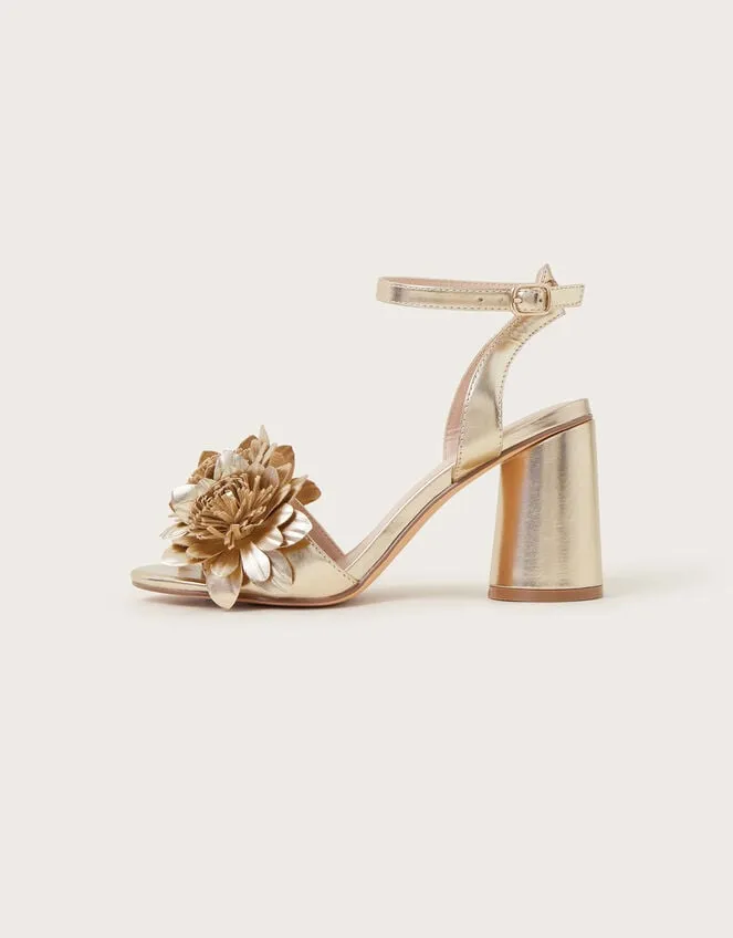 Metallic Corsage Heels Gold Women Monsoon Sandals