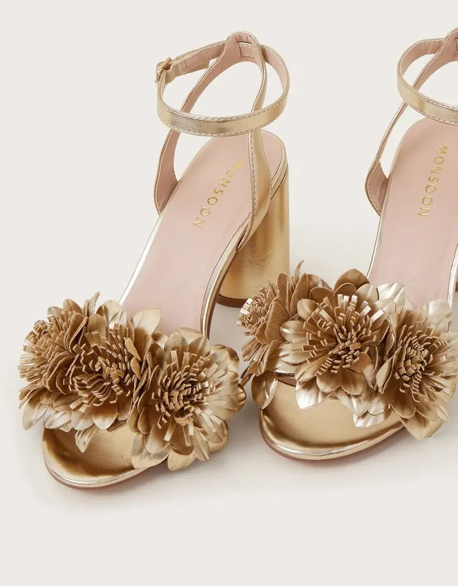 Metallic Corsage Heels Gold Women Monsoon Sandals