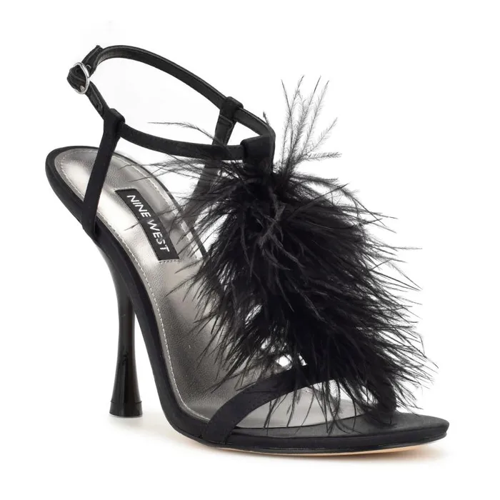 Million Ankle Strap Heeled Sandals Black Women Nine West Heels