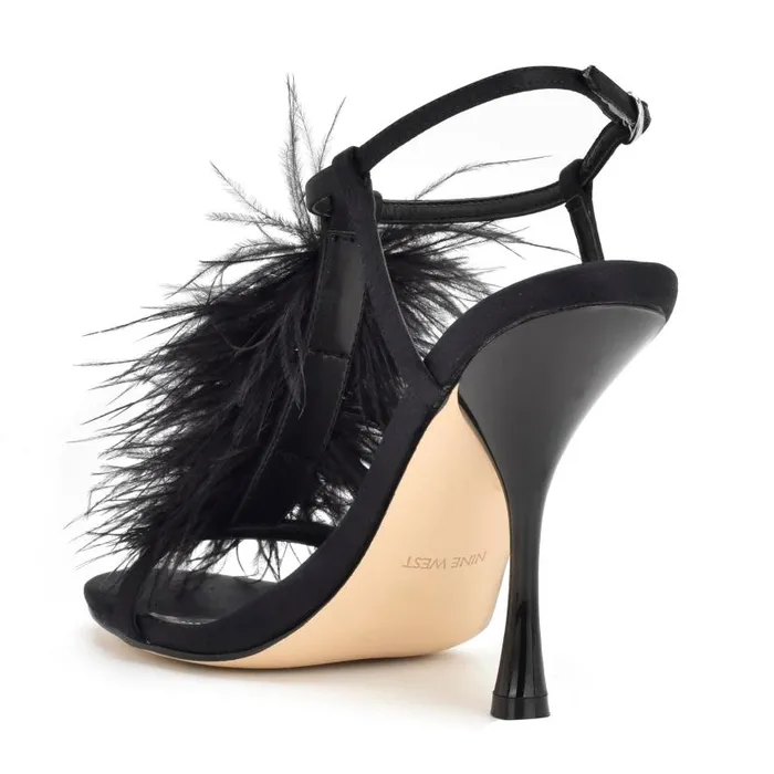 Million Ankle Strap Heeled Sandals Black Women Nine West Heels