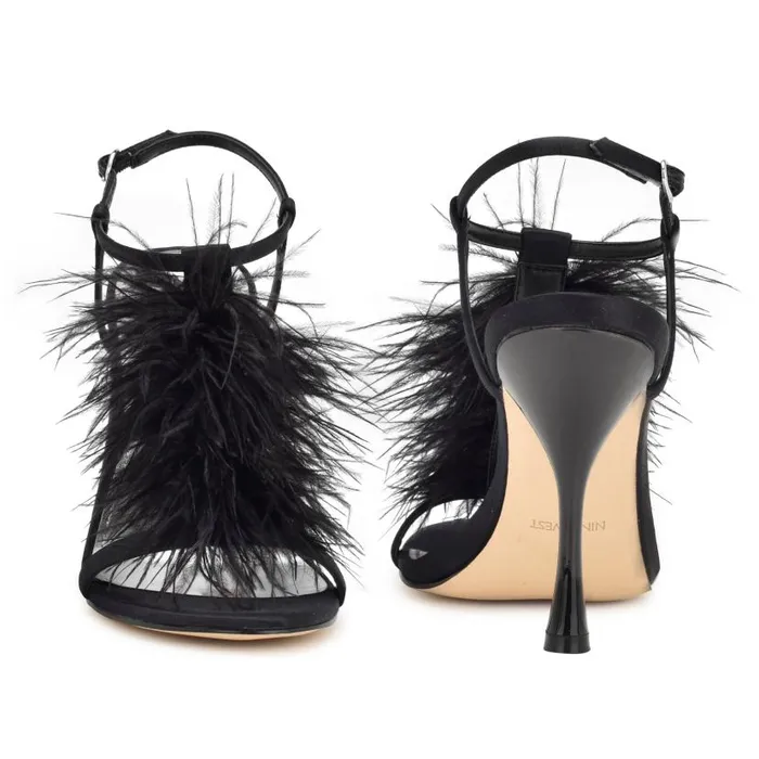 Million Ankle Strap Heeled Sandals Black Women Nine West Heels