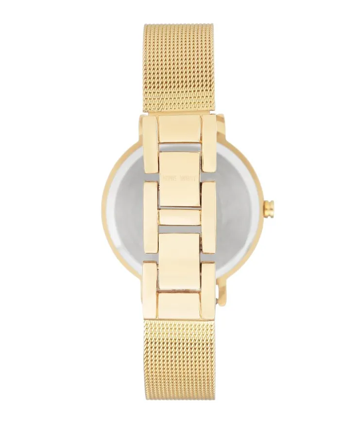 Minimalist Mesh Bracelet Watch Goldtone WomenMen Nine West Watches