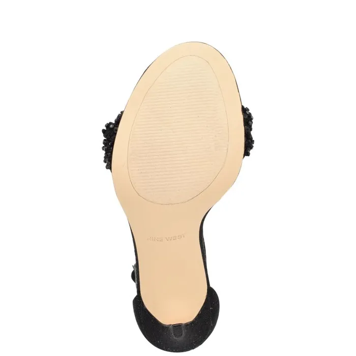 Morelov Heeled Sandals Black Crystal Women Nine West Sandals