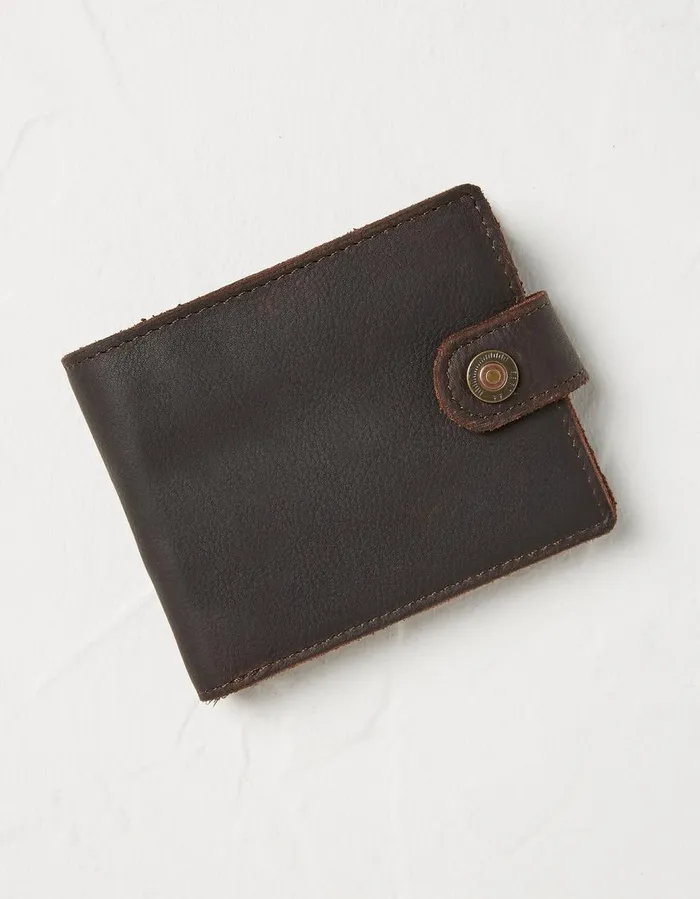 Multi Compartment Leather Wallet Chocolate Brown Men FatFace Bags and Wallets