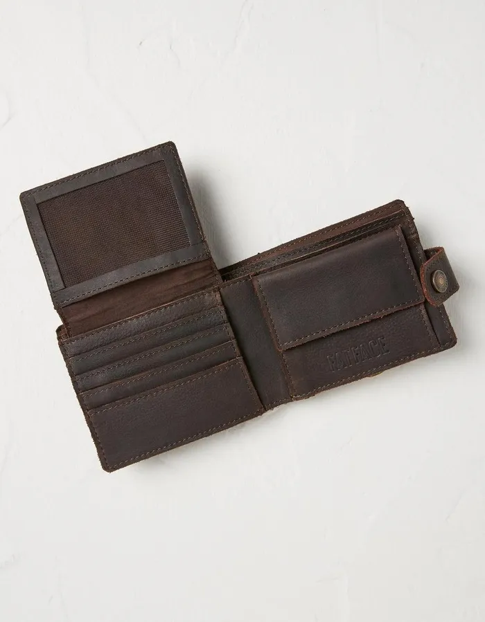 Multi Compartment Leather Wallet Chocolate Brown Men FatFace Bags and Wallets