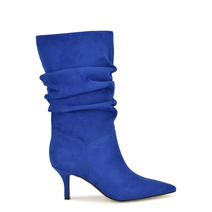 Mycki Dress Boots Blue Women Nine West Boots and Booties