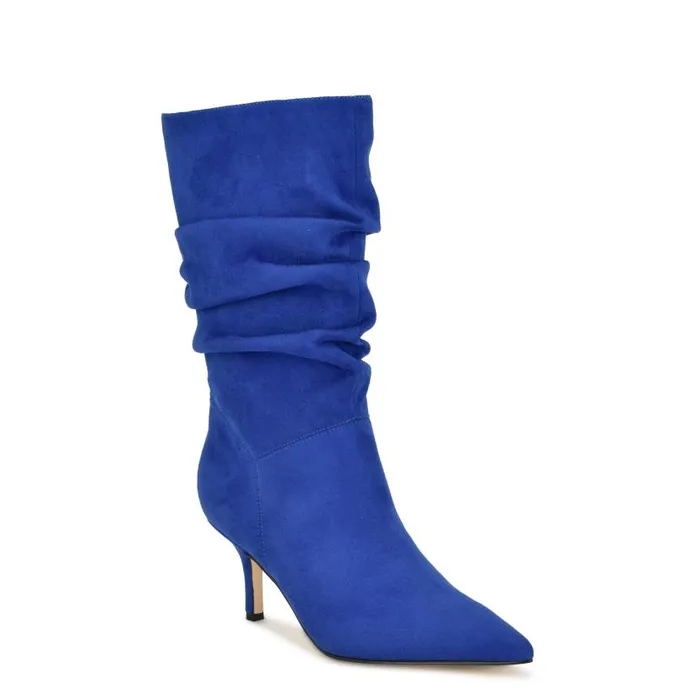 Mycki Dress Boots Blue Women Nine West Boots and Booties