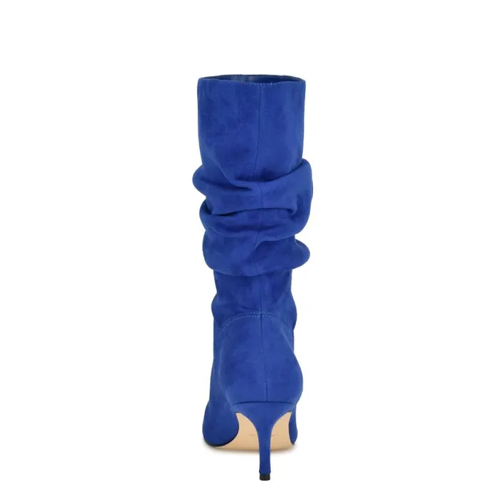 Mycki Dress Boots Blue Women Nine West Boots and Booties