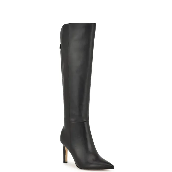 Napts Dress Boots Black Leather Women Nine West Boots and Booties