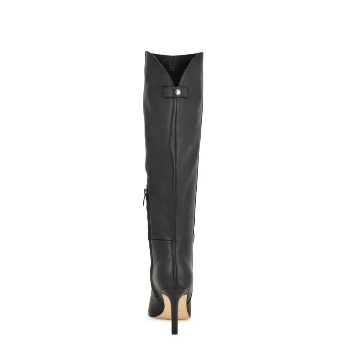 Napts Dress Boots Black Leather Women Nine West Boots and Booties