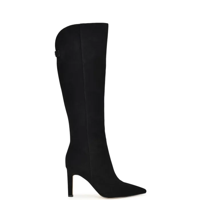 Napts Dress Boots Black Suede Women Nine West Boots and Booties