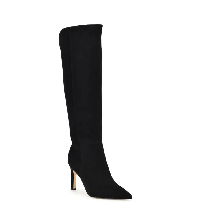 Napts Dress Boots Black Suede Women Nine West Boots and Booties