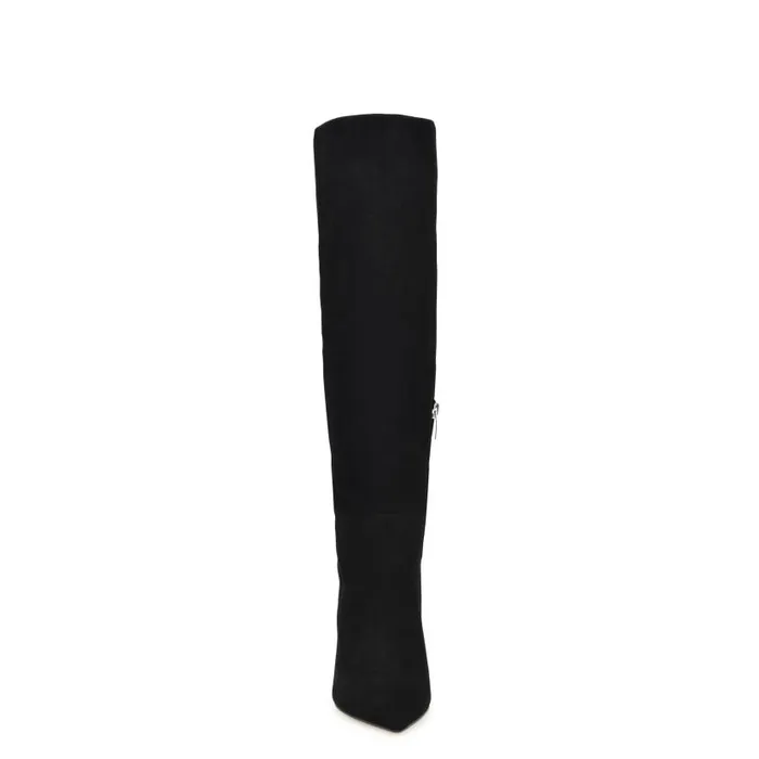 Napts Dress Boots Black Suede Women Nine West Boots and Booties