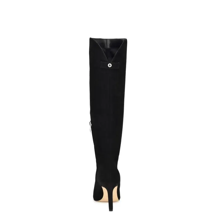 Napts Dress Boots Black Suede Women Nine West Boots and Booties