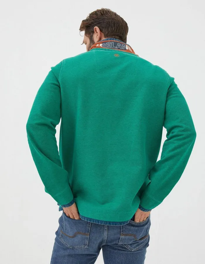 Nation Airlie Ireland Sweatshirt Bright Green Men FatFace Sweatshirts and Hoodies