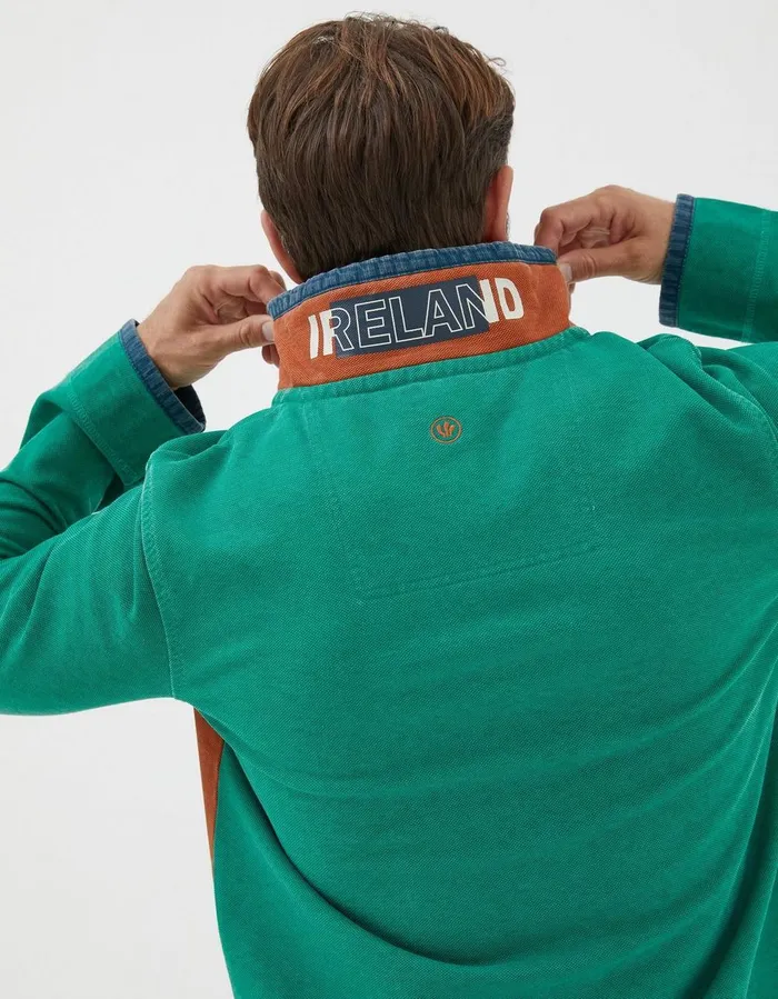 Nation Airlie Ireland Sweatshirt Bright Green Men FatFace Sweatshirts and Hoodies