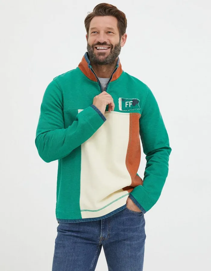 Nation Airlie Ireland Sweatshirt Bright Green Men FatFace Sweatshirts and Hoodies