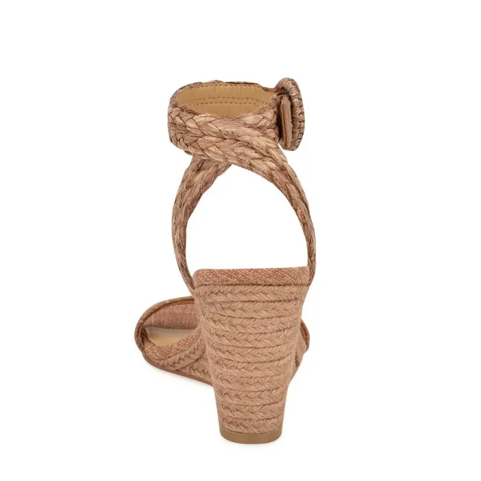 Nerisa Espadrille Wedge Sandals Brown Women Nine West Sandals