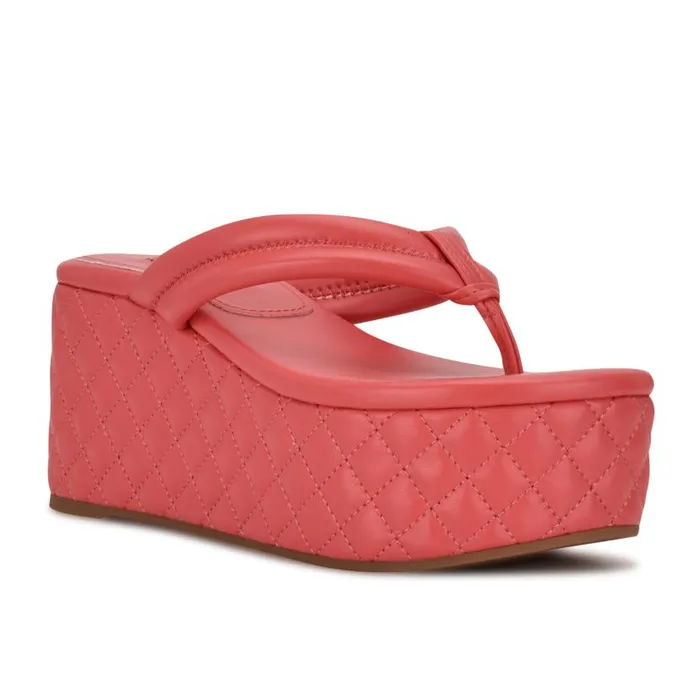 Newya Platform Thong Sandals Coral Women Nine West Sandals