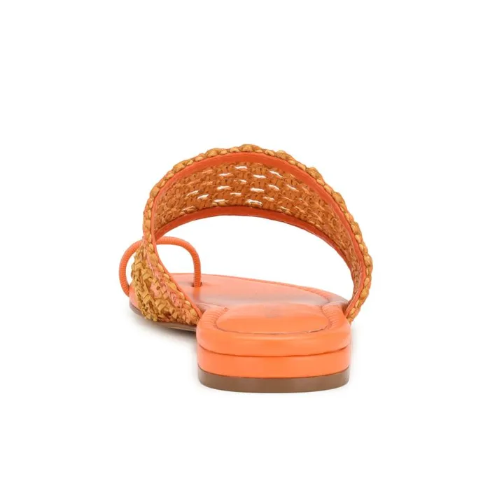 Nolah Flat Slide Sandals Orange Yellow Ombre Women Nine West Sandals