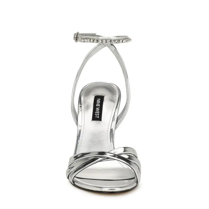 Noras Dress Sandals Silver Women Nine West Sandals