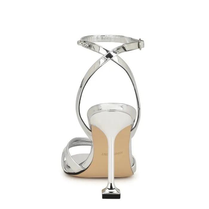 Noras Dress Sandals Silver Women Nine West Sandals