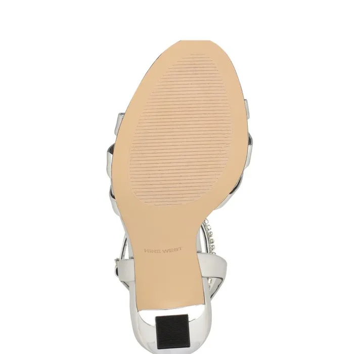 Noras Dress Sandals Silver Women Nine West Sandals