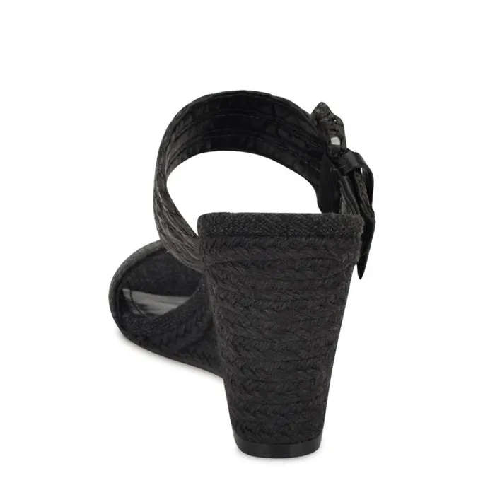 Novalie Slipon Wedge Sandals Black Women Nine West Sandals